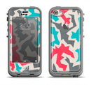 The Retro Colored Abstract Maze Pattern Apple iPhone 5c LifeProof Nuud Case Skin Set