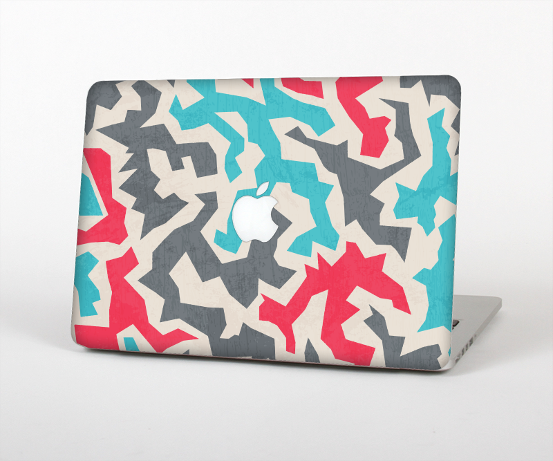 The Retro Colored Abstract Maze Pattern Skin Set for the Apple MacBook ...