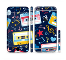 The Retro Colored Cassette Pattern Sectioned Skin Series for the Apple iPhone 6s Plus