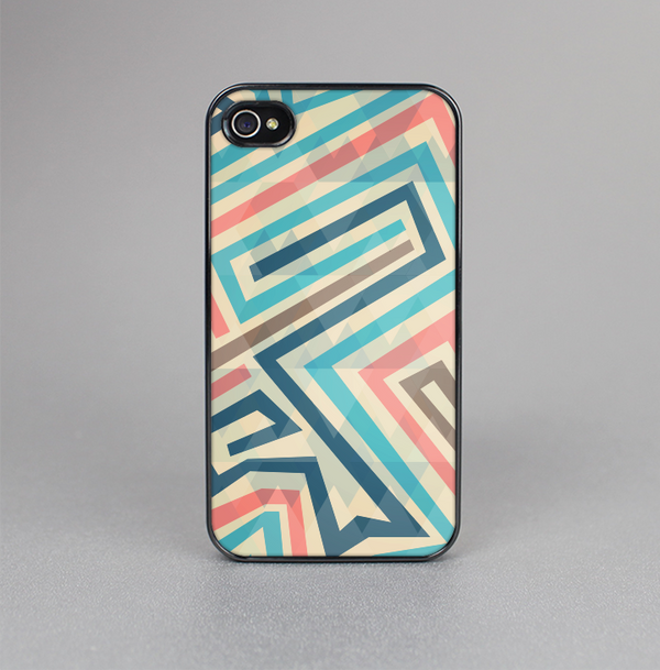The Retro Colored Maze Pattern Skin-Sert for the Apple iPhone 4-4s Skin-Sert Case