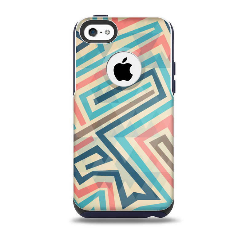 The Retro Colored Maze Pattern Skin for the iPhone 5c OtterBox Commuter Case
