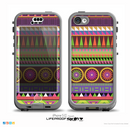 The Retro Colored Modern Aztec Pattern V63 Skin for the iPhone 5c nüüd LifeProof Case
