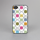 The Retro Colorful Filled Flat Circle Pattern Skin-Sert for the Apple iPhone 4-4s Skin-Sert Case