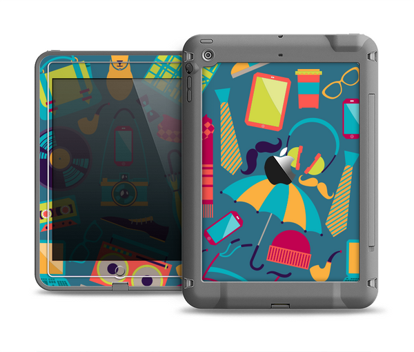 The Retro Colorful Hipster Pattern V2 Apple iPad Air LifeProof Fre Case Skin Set