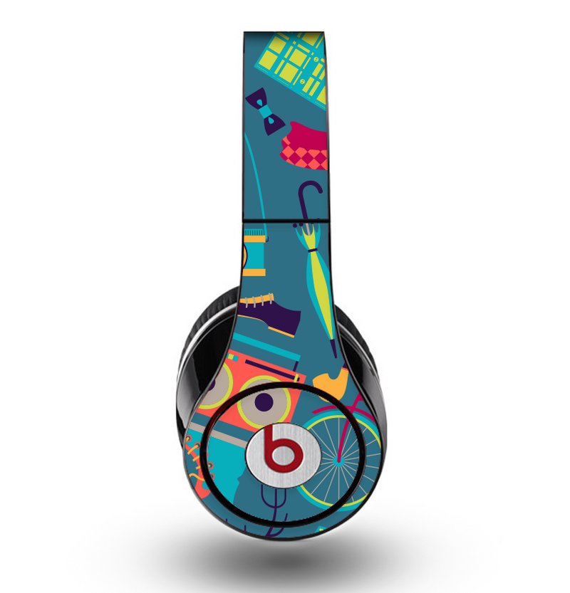 The Retro Colorful Hipster Pattern V2 Skin for the Original Beats by Dre Studio Headphones