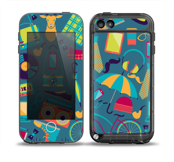 The Retro Colorful Hipster Pattern V2 Skin for the iPod Touch 5th Generation frē LifeProof Case