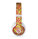 The Retro Red and Green Floral Pattern Skin for the Beats by Dre Studio (2013+ Version) Headphones