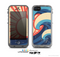 The Retro Vintage Blue Vector Waves V3 Skin for the Apple iPhone 5c LifeProof Case