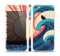 The Retro Vintage Blue vector Waves V3 Skin Set for the Apple iPhone 5s