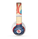 The Retro Vintage Blue vector Waves V3 Skin for the Beats by Dre Studio (2013+ Version) Headphones