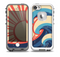 The Retro Vintage Blue vector Waves V3 Skin for the iPhone 5-5s fre LifeProof Case