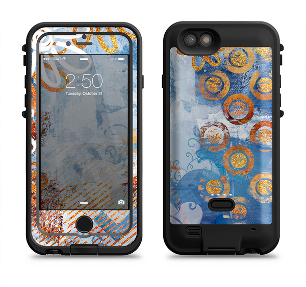 The Retro Vintage Floral Pattern Apple iPhone 6/6s LifeProof Fre POWER Case Skin Set