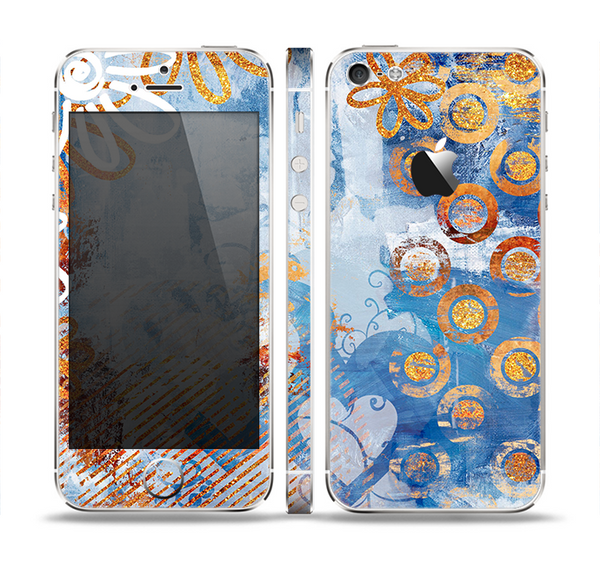 The Retro Vintage Floral Pattern Skin Set for the Apple iPhone 5