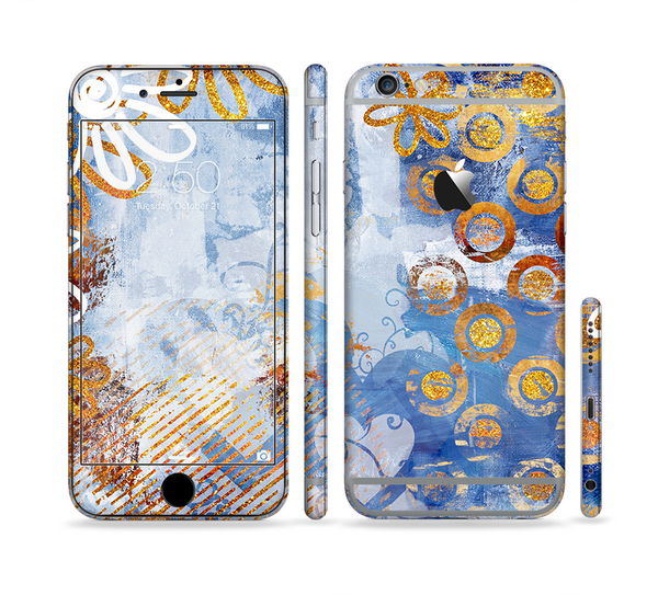 The Retro Vintage Floral Pattern Sectioned Skin Series for the Apple iPhone 6 Plus