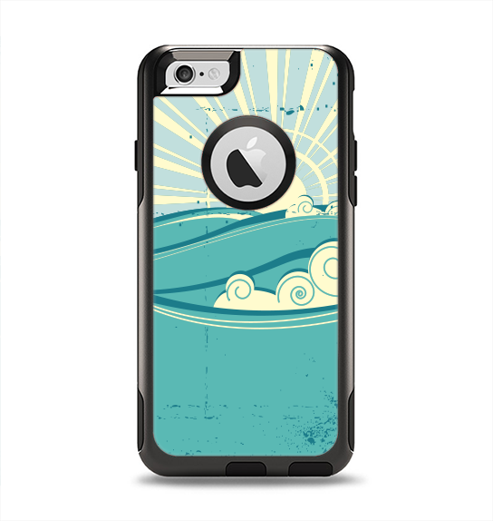 The Retro Vintage Vector Waves Apple iPhone 6 Otterbox Commuter Case Skin Set