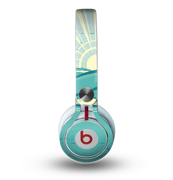 The Retro Vintage Vector Waves Skin for the Beats by Dre Mixr Headphones