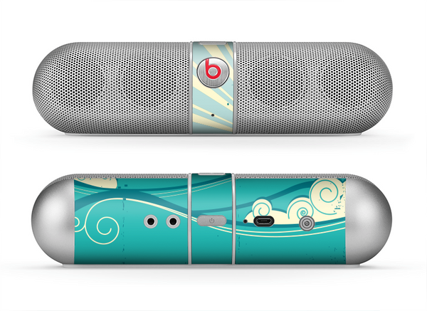 The Retro Vintage Vector Waves Skin for the Beats by Dre Pill Bluetooth Speaker