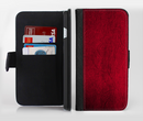 The Rich Red Leather Ink-Fuzed Leather Folding Wallet Credit-Card Case for the Apple iPhone 6/6s, 6/6s Plus, 5/5s and 5c