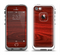 The Rich Red Wood grain Apple iPhone 5-5s LifeProof Fre Case Skin Set