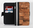 The Rich Wood Planks Ink-Fuzed Leather Folding Wallet Credit-Card Case for the Apple iPhone 6/6s, 6/6s Plus, 5/5s and 5c