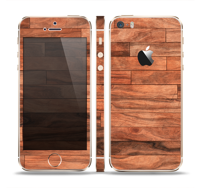 The Rich Wood Planks Skin Set for the Apple iPhone 5s