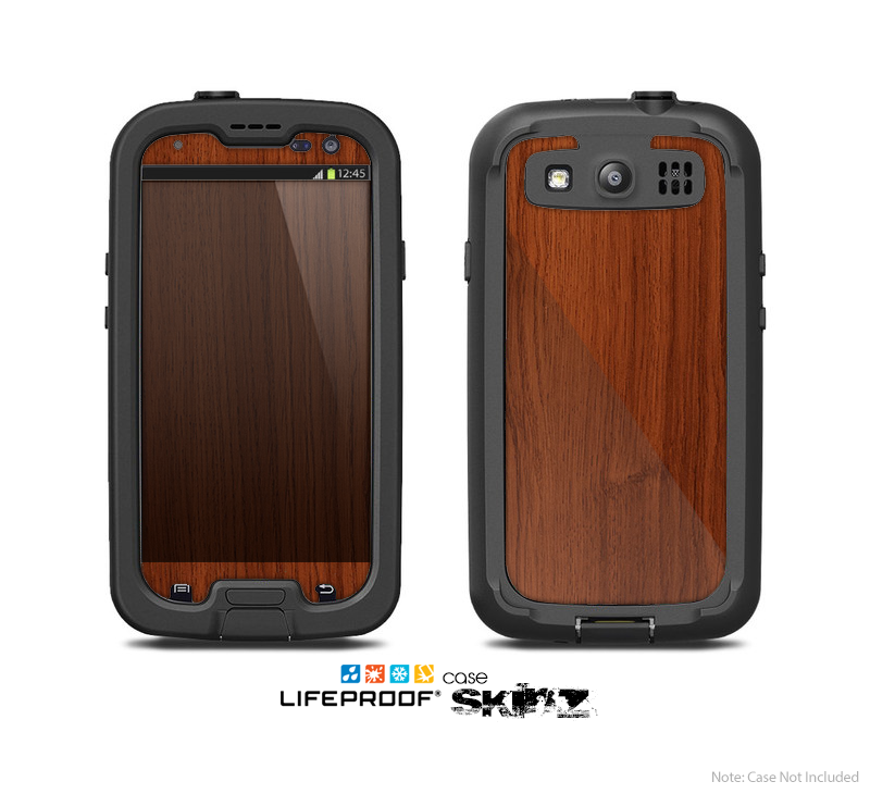 The Rich Wood Texture Skin For The Samsung Galaxy S3 LifeProof Case