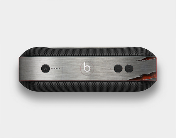 The Ripped Red-Core Metal Skin Set for the Beats Pill Plus