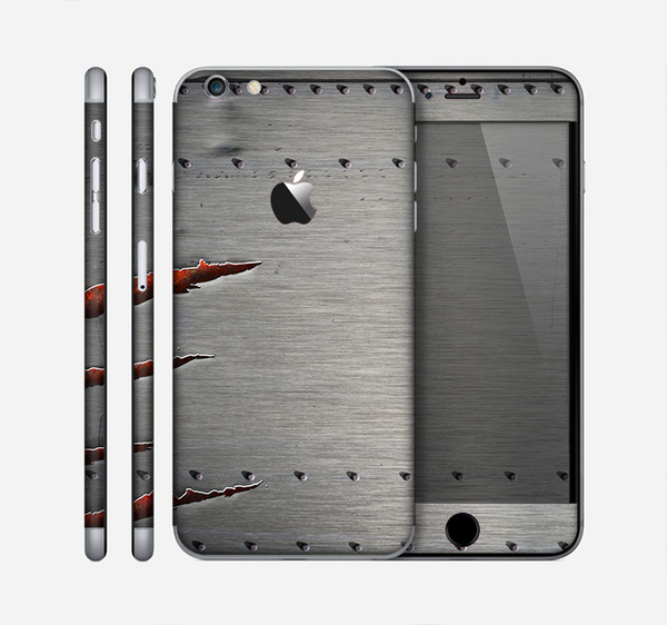 The Ripped Red-Core Metal Skin for the Apple iPhone 6 Plus