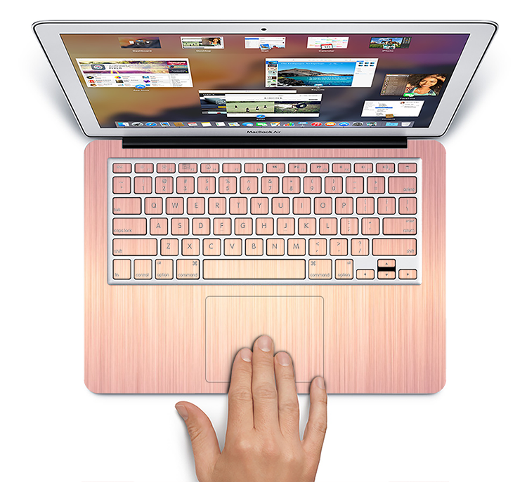 The Rose Gold Brushed Surface Skin Set for the Apple MacBook Air 13"