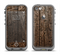 The Rough Textured Dark Wooden Planks Apple iPhone 5c LifeProof Fre Case Skin Set