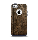 The Rough Textured Dark Wooden Planks Apple iPhone 5c Otterbox Commuter Case Skin Set