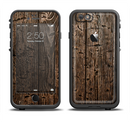 The Rough Textured Dark Wooden Planks Apple iPhone 6/6s LifeProof Fre Case Skin Set
