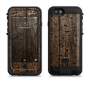 The Rough Textured Dark Wooden Planks Apple iPhone 6/6s LifeProof Fre POWER Case Skin Set