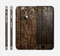 The Rough Textured Dark Wooden Planks Skin for the Apple iPhone 6