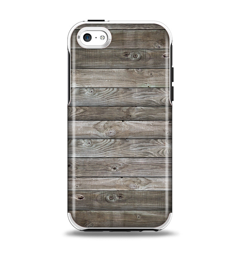 The Rough Wooden Planks V4 Apple iPhone 5c Otterbox Symmetry Case Skin Set