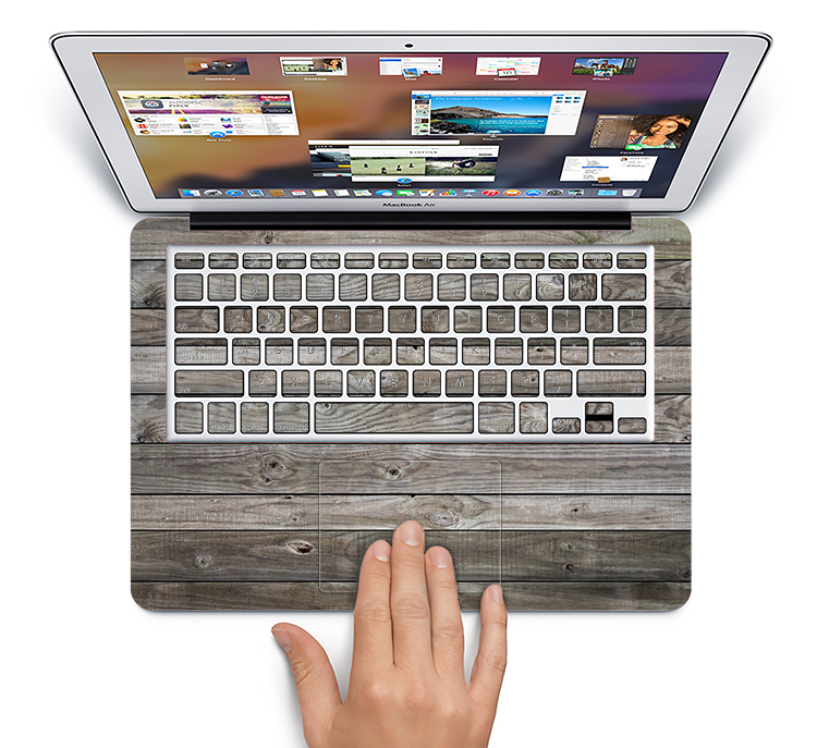 The Rough Wooden Planks V4 Skin Set for the Apple MacBook Pro 15" with Retina Display