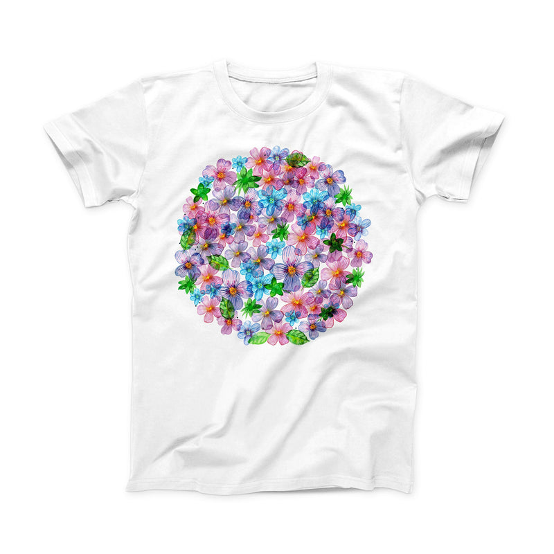 The Rounded Flower Cluster ink-Fuzed Front Spot Graphic Unisex Soft-Fi ...