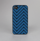 The Royal Blue & Black Sketch Chevron Skin-Sert for the Apple iPhone 4-4s Skin-Sert Case