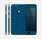The Royal Blue & Black Sketch Chevron Skin for the Apple iPhone 6 Plus