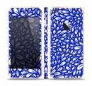 The Royal Blue & White Floral Sprout Skin Set for the Apple iPhone 5s