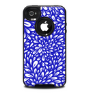The Royal Blue & White Floral Sprout Skin for the iPhone 4-4s OtterBox Commuter Case