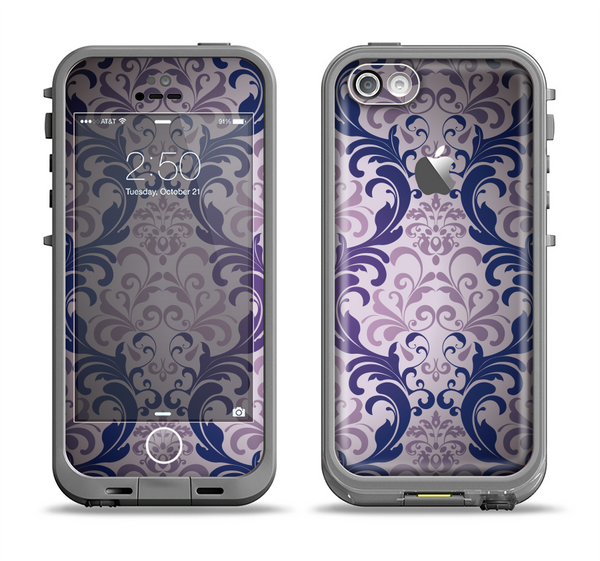 The Royal Purple Laced Wallpaper Apple iPhone 5c LifeProof Fre Case Skin Set