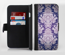 The Royal Purple Laced Wallpaper Ink-Fuzed Leather Folding Wallet Credit-Card Case for the Apple iPhone 6/6s, 6/6s Plus, 5/5s and 5c
