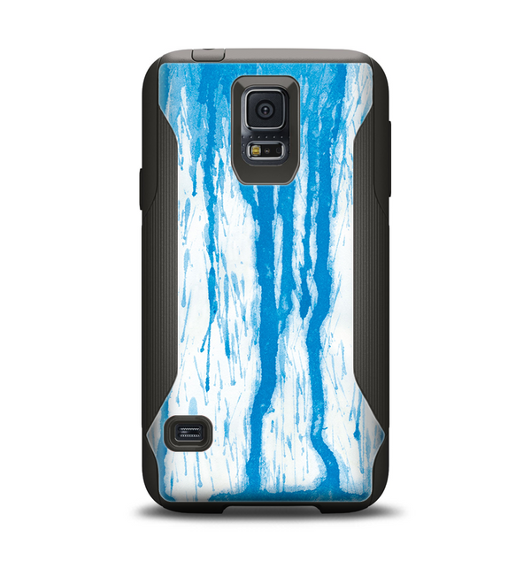 The Running Blue WaterColor Paint Samsung Galaxy S5 Otterbox Commuter Case Skin Set