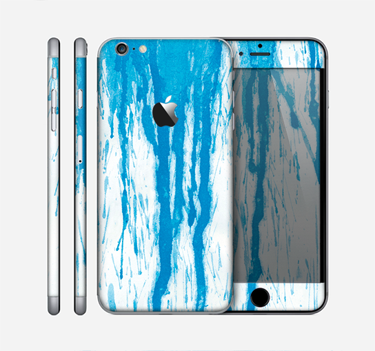The Running Blue WaterColor Paint Skin for the Apple iPhone 6 Plus