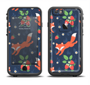 The Running Orange & Navy Vector Fox Pattern Apple iPhone 6/6s LifeProof Fre Case Skin Set