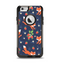 The Running Orange & Navy Vector Fox Pattern Apple iPhone 6 Otterbox Commuter Case Skin Set