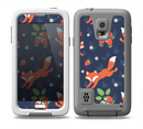 The Running Orange & Navy Vector Fox Pattern Skin Samsung Galaxy S5 frē LifeProof Case
