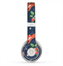 The Running Orange & Navy Vector Fox Pattern Skin for the Beats by Dre Solo 2 Headphones