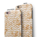 The Rustic Brown and Tan Chevron Pattern iPhone 6/6s or 6/6s Plus 2-Piece Hybrid INK-Fuzed Case
